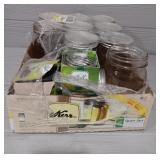 (9) Wide Mouth Jars With Lids