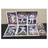 (6) MLB Lot Jumbo Cards & (2) Ornament Cards