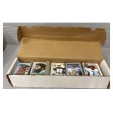 Box of Vintage Topps Football Cards