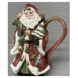 1993 Fitz & Floyd Kris Kringle Santa Claus Teapot