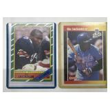 (2) Bo Jackson Football & Baseball Cards