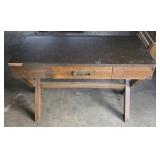 Wood Desk w/ Center Drawer