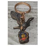 Montana Eagle Silver Dollar Bar Keychain