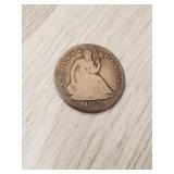 1864 Silver Seated Liberty Half-Dollar