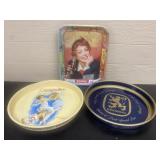 (3) Various Vintage Serving Trays