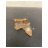 Small Copper African Jaguar Figure