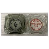 (2) Vintage Casino Ash Trays