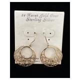 24k Gold Over Sterling Silver Earrings