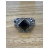 Sterling & Onyx Ladies Ring