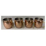 (4) Pier-1 Imports 18oz Copper Moscow Mule Mugs