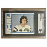 1972 Topps Joe Namath Graded 5 Card