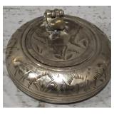 Vintage Silver Tone Compact Astray