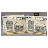 (2) Aiwa Retro Wireless Karaoke Speakers