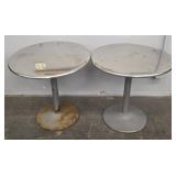 (2) Round Metal Cafe Table