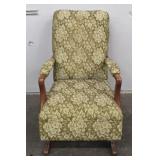 Vintage Green/Brown Rocking Chair