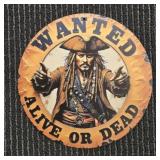 Metal 'Jack Sparrow, Wanted' Sign