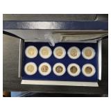 (10) Gold Plated U.S. State Quarters