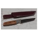 Puma Ip Damascus Fixed Blade Knife Handmade