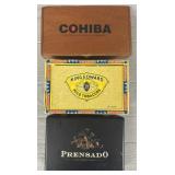 (3) Various Cigar Boxes