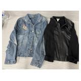 Womenï¿½s Jean Jacket & Leather/Knit Jacket