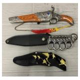(3) Fantasy Knives w/ Sheaths