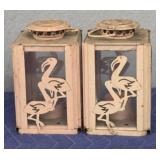 (2) Flamingo Lanterns