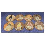 (8) Decorative Bedazzled Coasters w/ Holder