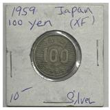 1959 Japan 100 Yen Silver Coin