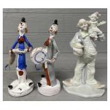 (3) Italian Clown Scultures