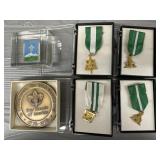 Variety of Boy Scout Medals & Other Collectibles