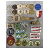 Variety of Boy Scout Coins, Patches & Collectibles