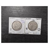 1950 & 1951 Silver Canadian Half Dollars