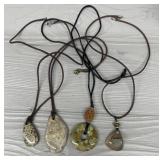 (4) Stone Necklaces
