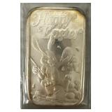 1oz Happy Easter Silver Bar