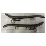 Antique Wooden Horse Hames w/ Brass Hardware