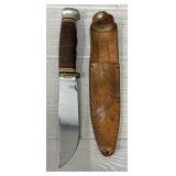 Vintage Ka-Bar Fixed Blade Knife w/ Sheath