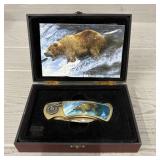Bear Design Pocket Knife w/ Case