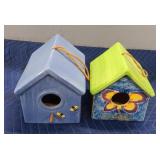 (2) Ceramic Bird Houses