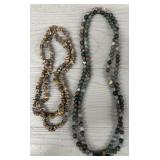 Genuine Stone & Leopard Jasper Necklaces