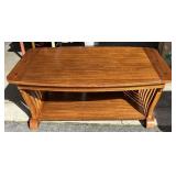 Vintage Danish Wood Coffee Table w/Wheels