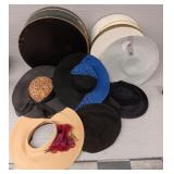Assorted Vintage Hats w/ (2) Hat Boxes