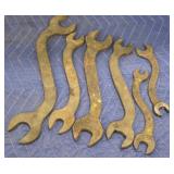 (6) Antique S Curved Wrenches