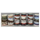 (6) Budweiser German Steins