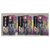 (3) Monster High Frankie Stein Dolls