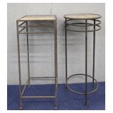 Metal Stained Top Garden Tables