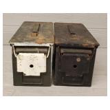 (2) Metal Ammo Cans