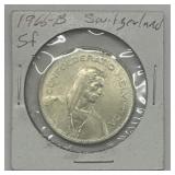 1966-B Switzerland 5 Francs Silver Coin