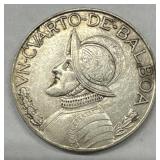 1962 Panama 1/2 Balboa Silver Coin