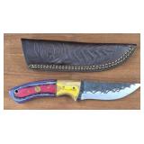 Custom Steel Fixed Blade w/ Sheath #1