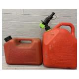 (2) 5 Gallon & 2-1/2 Gallon Gasoline Cans